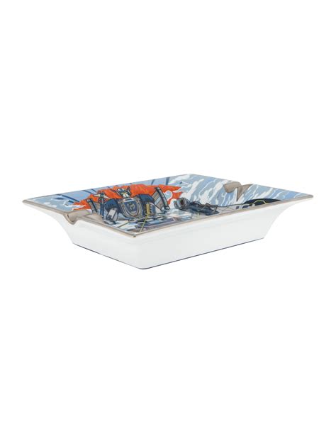 ash tray hermes|Hermes chariot ashtray blue.